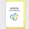 Two dads are better than one LGBTQ+ Father's Day card for dad, daddy, father, gay parents, dads from children (Size A6/A5/A4/Square 6x6") - A6: Single card