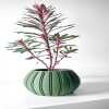 The Ovire Planter Pot with Drainage Tray & Stand Included - Matte Dark Green - 3"