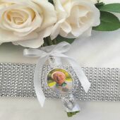 PHOTO INCLUDED Personalised Large Bridal Bouquet Photo Charm,Wedding bouquet 