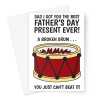 Happy Father's Day Card - Funny Broken Drum Joke  - A5 Greetings Card - A5 Portrait - 1 Card