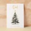 Christmas Card For Dad Card For Him Xmas Card for Dad Luxury Card For Dad Christmas Card for Loved One Dad Card Christmas Tree Card - Large (5x7) / Blank Message