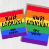 Funny LGBTQ+, gay, lesbian, old age, ancient birthday card: Happy birthday, you're gayncient (Size A6/A5/A4/Square 6x6") - A6: Single card