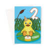 Cute Duckling 2nd Birthday Card - A5 Portrait - 1 Card