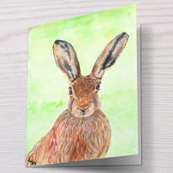 Hare - Greeting Card - Cute Hare Art - A6