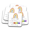 You Are A Truly Marvellous Human Being Coaster - You Got This Coaster Thank You Gift, Positivity Rainbow, Positive Coaster, Gift for teacher - Single Coaster