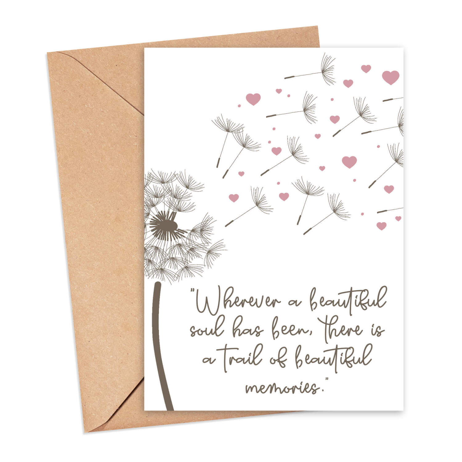 Sympathy Card - A Trail of Beautiful Memories - Small