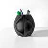 The Renis Pen Holder - Desk Organiser and Pencil Cup Holder - Matte Dark Green