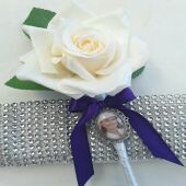 PHOTO INCLUDED Groom Buttonhole Photo Charm,Wedding Memory Charm, Memory brooch 