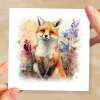 Notelet Card of a Fox For Anyone Any Occasion Card For Her or For Him Card For Birthday or Easter Card Thank You Card - Square (6x6) / Blank Message