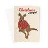 Funny Festive Christmas Jumper - Kangaroo Pun - A5 Portrait - 1 Card