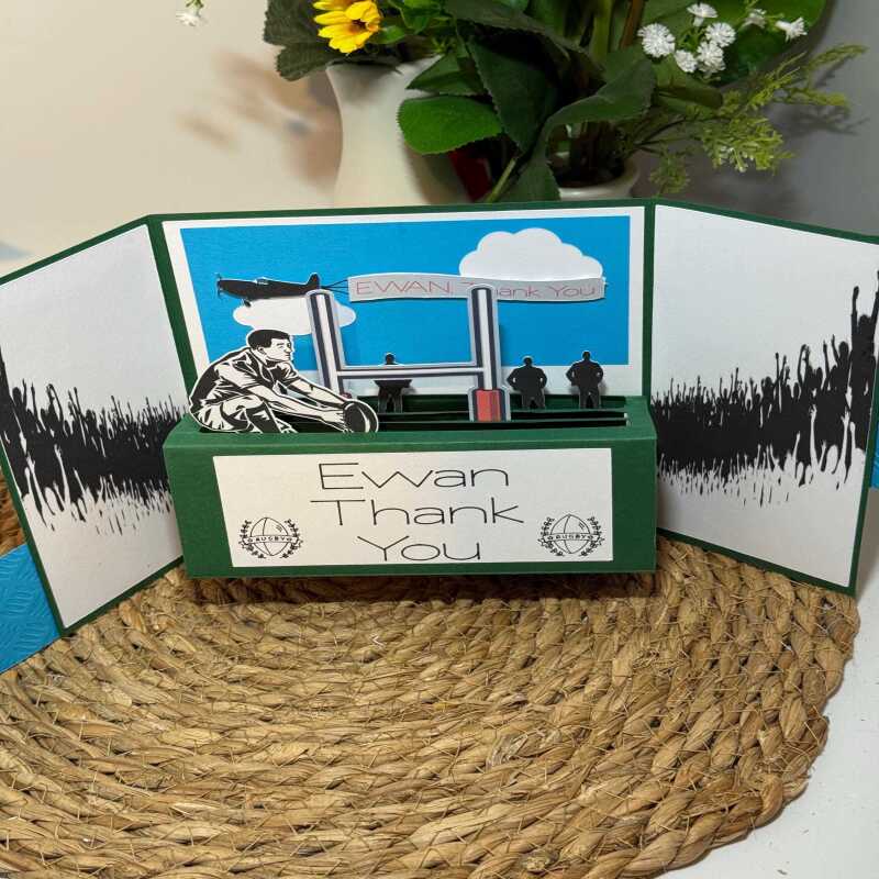 Handmade Rugby Pop Up Card - Father’s Day