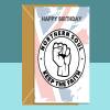 Northern Soul Birthday Card - For him or for her - Keep the Faith - Fist - Birthday