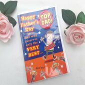 Funny fathers day card, Fathers day badge card, Top dad card