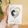 Personalised Wedding Card For Couple Wedding Card For Son and Daughter-In-Law Wedding Card For Daughter and Son-In-Law Fox Love Heart - Small (4x6) / Blank Message