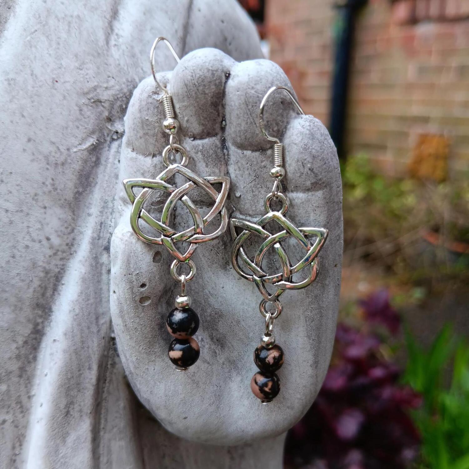 Rhodonite Earrings - Self-esteem