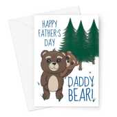 Daddy Bear Father's Day Card Greeting Card