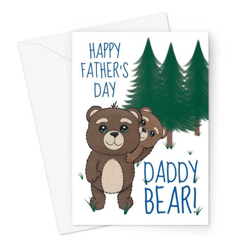 Daddy Bear Father's Day Card Greeting Card - A5 Portrait - 1 Card