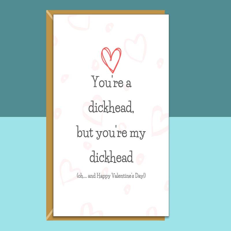 Funny Valentine's Card for Boyfriend or Girlfriend, Husband or Wife - For Him or For Her this Valentines Day - Personalised - Rude - Adult - Blank inside