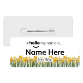 #hello my name is... Name Badge - Daffodil Border