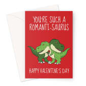 Dinosaur Happy Valentine's Day Card