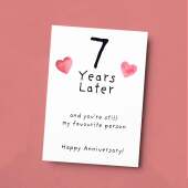 7th Wedding Anniversary Card For Wife Anniversary Card for Husband 7 Year Anniversary Card For Boyfriend or Girlfriend Seventh Anniversary