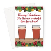 Funny Beer Christmas Card