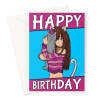 Anime Cat Girl Birthday Card - A5 Portrait - 1 Card
