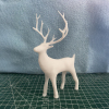 3D Printed Deer - bookshelf ornament - Black