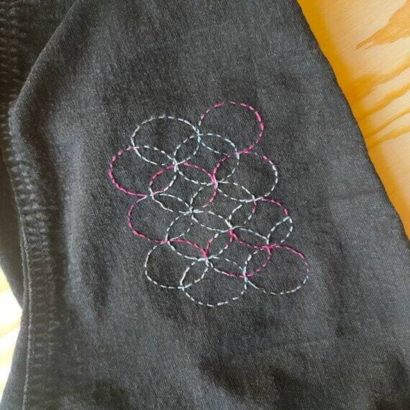 Sashiko | Visible Mending | Washable Transfers | Removable Mending Transfers