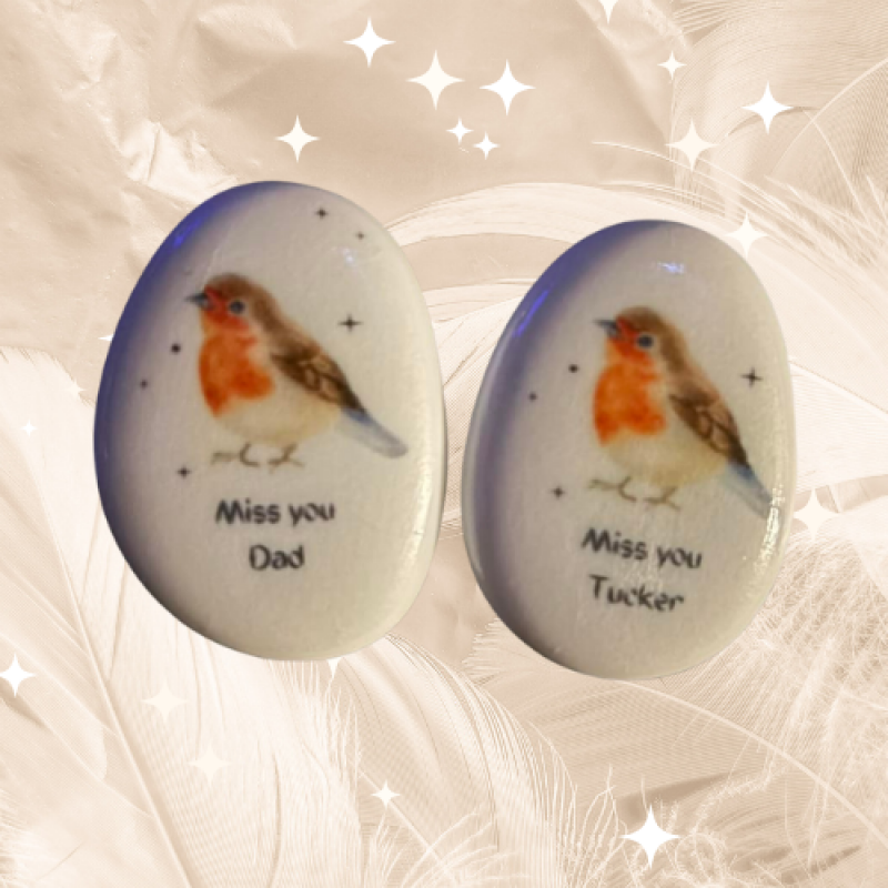 Personalised Robin Keepsake Pebbles