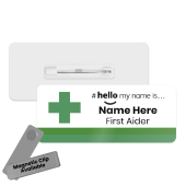 #hello my name is... Name Badge - First Aider
