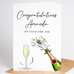 Personalised leaving Card, Congratulations On Your New Job - A6 - 4.1" x 5.8"