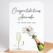 Personalised leaving Card, Congratulations On Your New Job