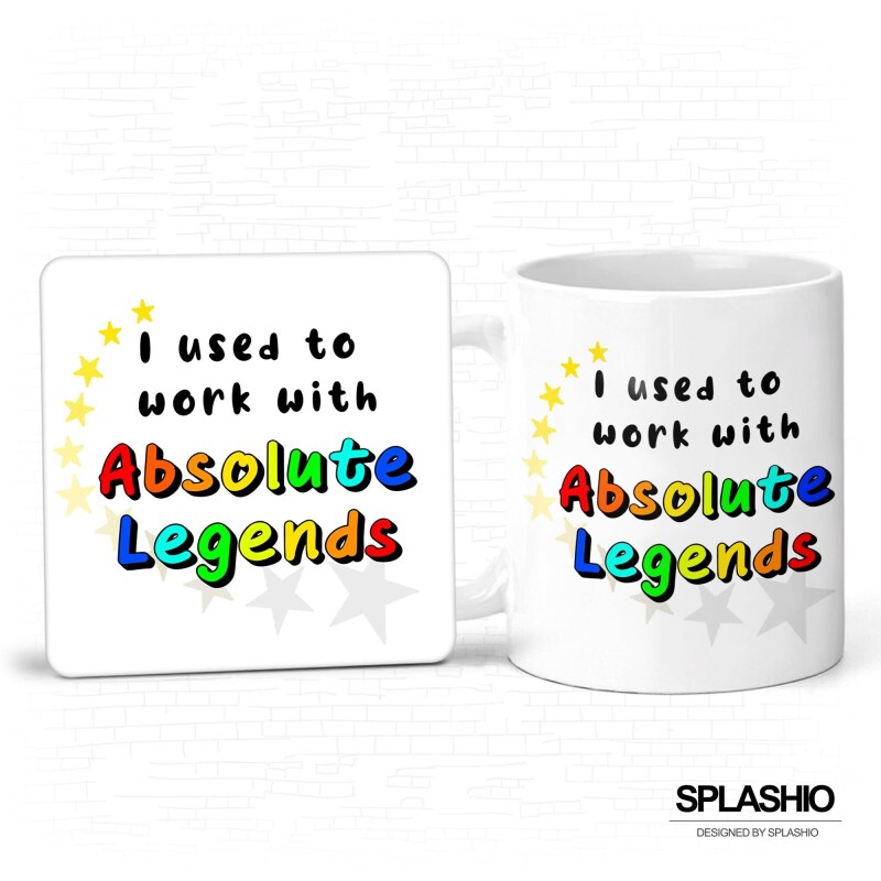 New Job Mug - I used to work with absolute legends - funny new job mug. Personalised gift for co-worker. New Job Mug - New Job Gift Legends - Mug Only