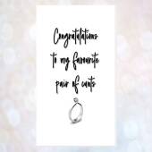 Rude engagement card - congratulations to my our favourite pair of c*nts cheeky