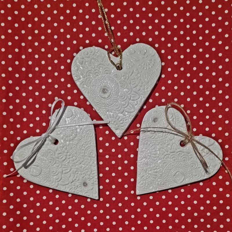 Decorative Clay Boho Love Heart Hanging