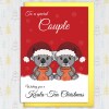 Wishing you a koala-tea Christmas personalised funny koala bear pun Holidays, Xmas, festive card for couples, in-laws (Size A6/A5/A4) - A6: Single card