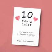 10th Wedding Anniversary Card For Wife Anniversary Card for Husband 10 Year Anniversary Card For Boyfriend or Girlfriend  10 Year Anniversary Card