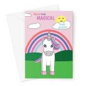 Happy Birthday Card - Magical Unicorn Children's - A5 Greeting Card