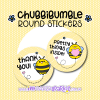 ChubbiBumble Bee Round Stickers - Matt - Pretty Things Inside