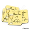 Personalised White Wine Coaster, Personalised Coaster White Wine Coaster, Best Friend Gift, Gift For Wine Lover, Wine Gift, Custom Gift. - Single Coaster