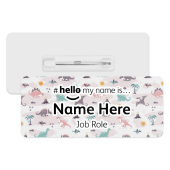 #hello my name is... Name Badge - Cute Dinos