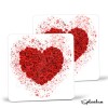 Coaster HEART OF ROSES Splatter Art Print, High Gloss Coaster, Splash Art, Kids Room Custom Art Work Colourful Rose Art Personalised Coaster - Single Coaster