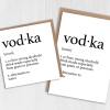 Dictionary definition of vodka alcohol themed birthday card for male, female, friend, mate, colleague, coworker (Size A6/A5/A4/Square 6x6") - A6: Single card