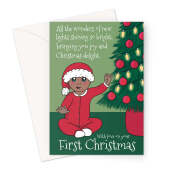 Newborn First Christmas Card