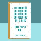 Funny Birthday Card - Cheeky - Sarcastic - Rude - For Him or For Her - You're Old