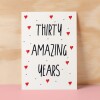 30 Year Anniversary Card For Wife or Husband Anniversary Card 30th Anniversary Card For Boyfriend Girlfriend Thirtieth Wedding Anniversary - Small (4x6) / Blank Message