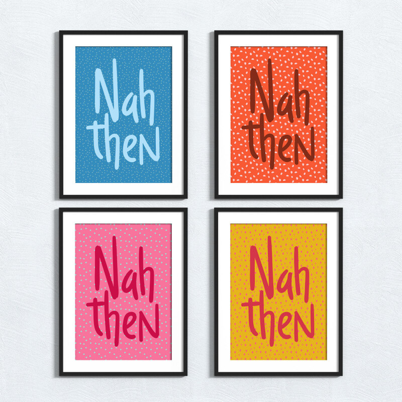 Yorkshire dialect, sayings print - A5 - Glossy - Blue