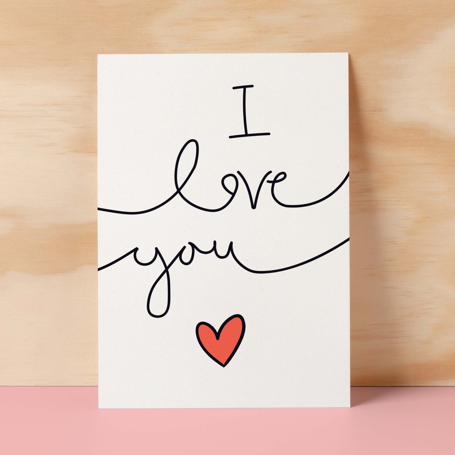 Anniversary or Valentine's Card for Her Anniversary Card for Wife Valentines Day Card For Husband Boyfriend or Girlfriend I Love You - Small (4x6) / Blank Message