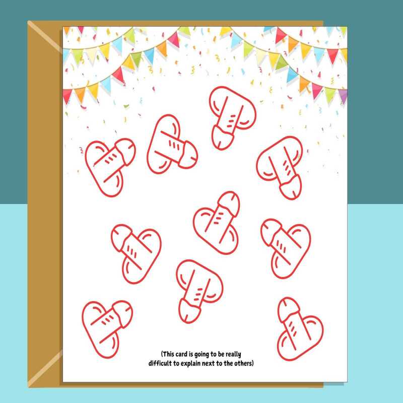 Funny Birthday Card - For Him or For Her - Can be Personalised Inside - Rude - Cheeky - Ideal for 20, 25, 30, 40, 50 or any age. - Blank inside - Regular - Matte Card